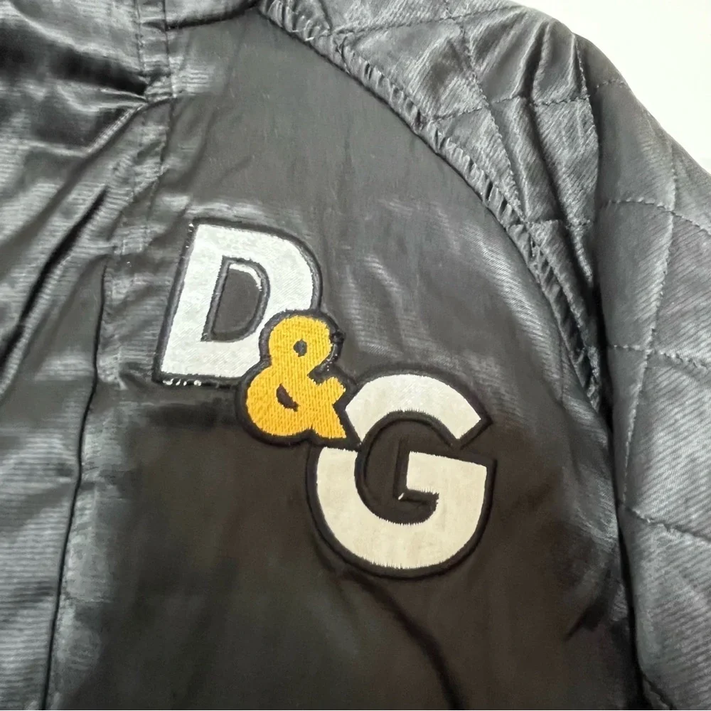 Dolce & Gabbana Baby Black Quilted Puffer Jacket Tiger Size 2